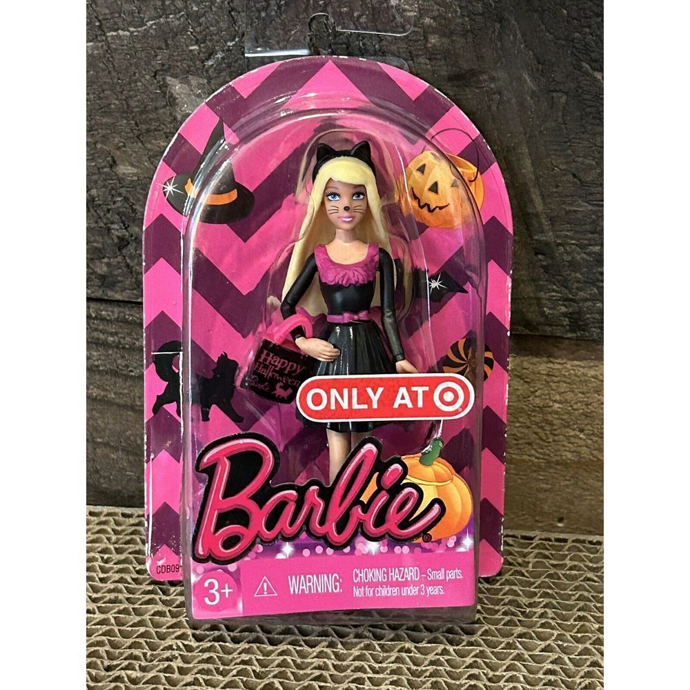 New Mattel 2014 Trick or Treat Miniature Cat Barbie Doll Halloween Target‎ Rare